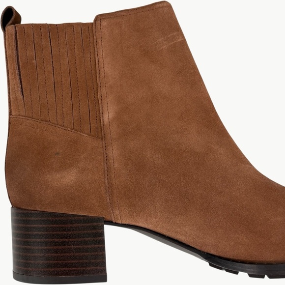 NWOT Sam Edelman Kaiti Block Heel Round Toe Suede Boots | Sz 8.5 | Walnut Brown - Picture 7 of 14